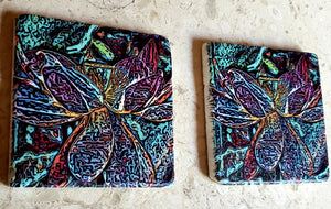"Midnight Blossom" Coaster