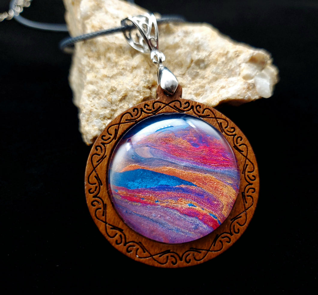 Wooden Pendant Necklace (WP-6)