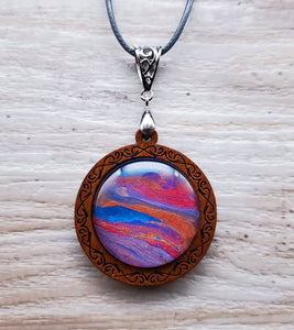 Wooden Pendant Necklace (WP-6)